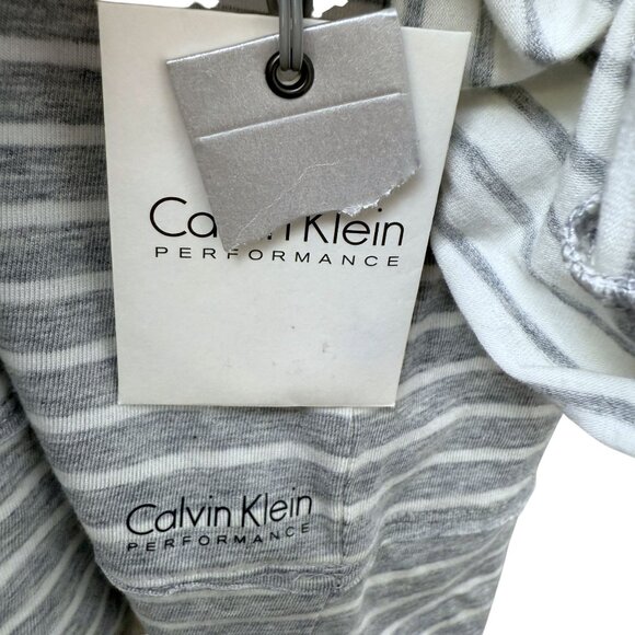 Calvin Klein Performance Womens Top Gray Stripe Tee Plus Size 3X Tunic Tee NWT - Picture 10 of 10